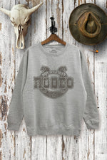 SW345-P6429 NOT MY FIRST RODEO GRAPHIC BRUSHED SWEATSHIRT