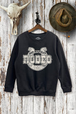 SW345-P6429 NOT MY FIRST RODEO GRAPHIC BRUSHED SWEATSHIRT