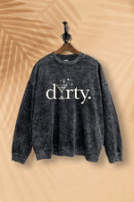 SWD385-P7242 - DIRTY GRAPHIC MINERAL WASHED SWEATSHI