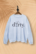 SWD385-P7242 - DIRTY GRAPHIC MINERAL WASHED SWEATSHI