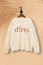 SWD385-P7242 - DIRTY GRAPHIC MINERAL WASHED SWEATSHI