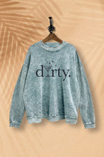 SWD385-P7242 - DIRTY GRAPHIC MINERAL WASHED SWEATSHI