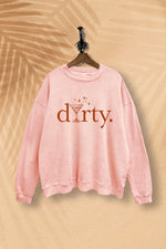 SWD385-P7242 - DIRTY GRAPHIC MINERAL WASHED SWEATSHI