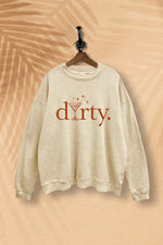 SWD385-P7242 - DIRTY GRAPHIC MINERAL WASHED SWEATSHI