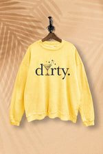 SWD385-P7242 - DIRTY GRAPHIC MINERAL WASHED SWEATSHI
