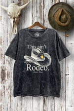 TOD375-P7076 RODEO GRAPHIC BOXY LASER CUT MINERAL T-SHIRTS